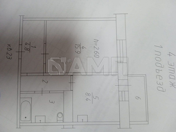 Продается 1-комн. квартира, 36,7 м² 4/10 этаж Красноярск - изображение 10