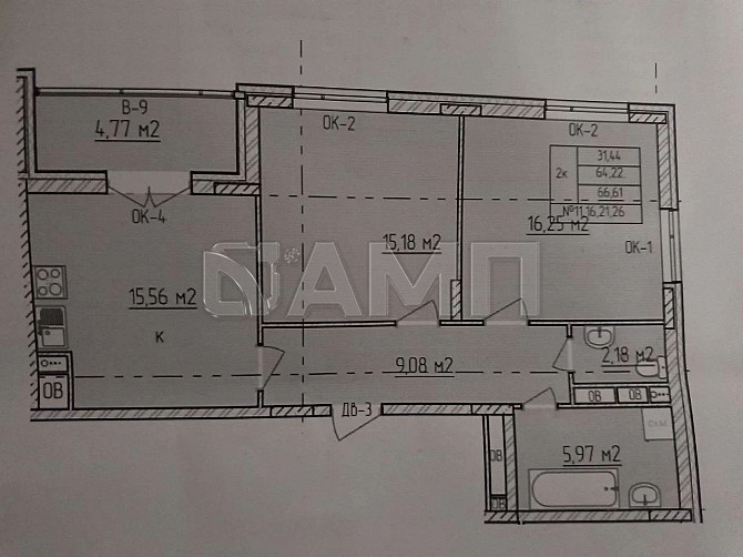 2-к. квартира, 64,9 м², 6/9 эт. Гусь Хрустальный - изображение 10