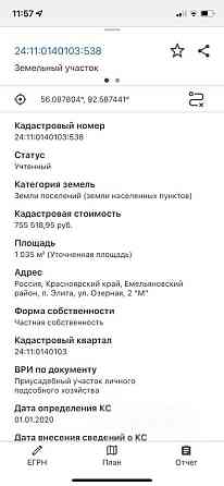 Продается участок, 10,35 соток Красноярск