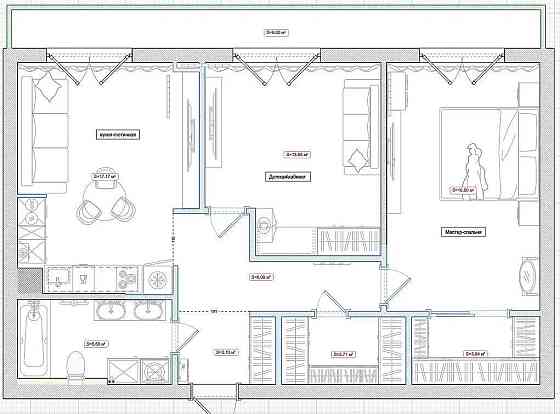 Продается 2-к. квартира, 70,6 м², 8/9 эт. Калининград