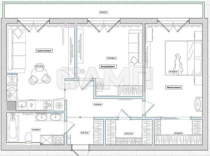 Продается 2-к. квартира, 70,6 м², 8/9 эт. Калининград - изображение 5