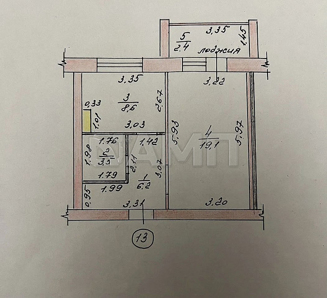 1-к. квартира, 37,4 м², 3/3 эт. Моршанск - изображение 10