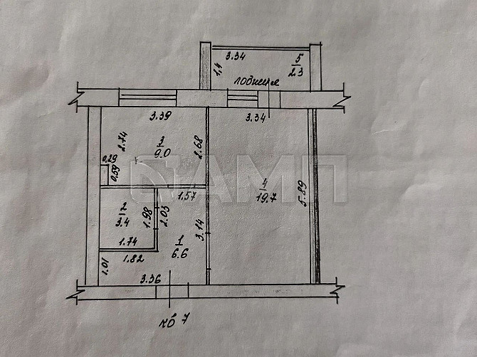 Продаю 1-к. квартира, 37 м², 2/3 эт. Моршанск - изображение 1