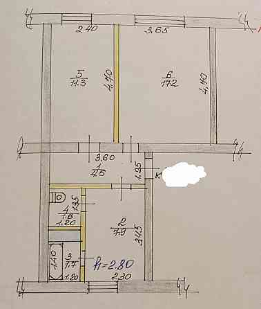 Продаю 2-к. квартира, 44,2 м², 2/2 эт. Первомайский