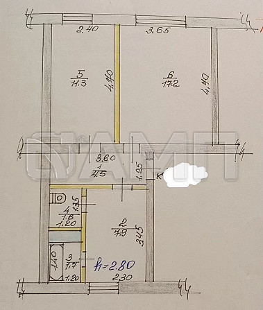 Продаю 2-к. квартира, 44,2 м², 2/2 эт. Первомайский - изображение 3